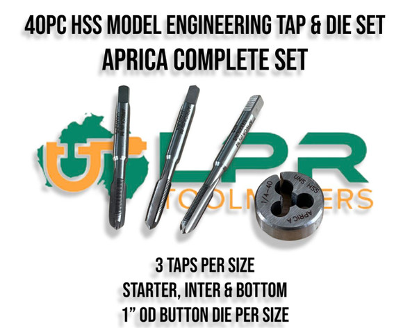 Model Engineering HSS Tap & Die Set [40pc] 5/32" to 3/8"