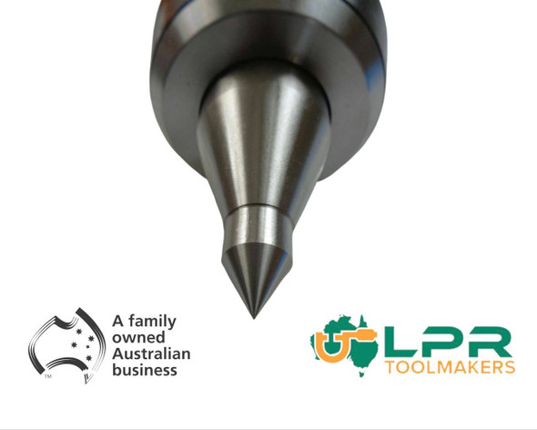 CNC Live centre - Japanese Bearings Extended Nose. Supplied by LPR Toolmakers an Australian family owned business that imports high quality CNC Live Centres. MT3-MT4-MT5. Shipped from Melbourne, Victoria. 