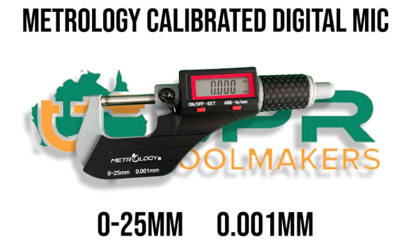 Digital Outside Micrometer (Metrology Calibrated) - [0-25mm/0.001mm]  [0-1"/.00005"]