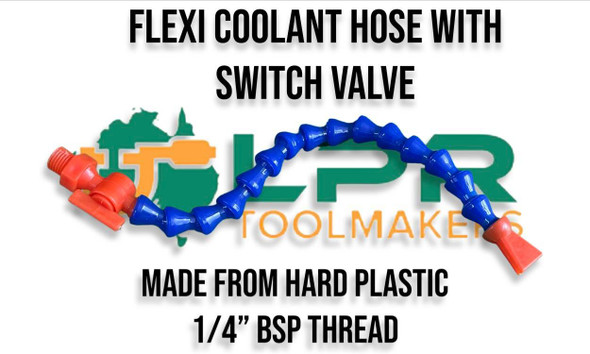 1/4'' Round Plastic Flexible Coolant Pipe Hose (With Switch Valve) 300mm