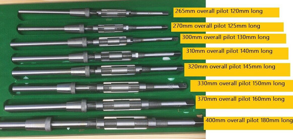 Adjustable Expanding Reamer Fixed guides set 8pc 12-27mm/15/32- 1.1/16" HSS 