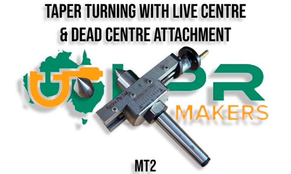 Taper Turning Live & Dead Centre Attachment - MT2. Supplied by LPR Toolmakers an Australian owned family business that imports high quality Taper Turning, Live Centre Attachments. Shipped from Melbourne, Victoria. 