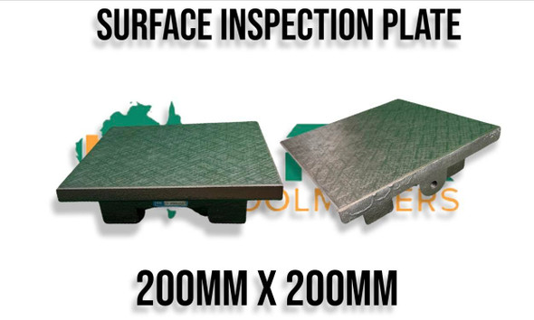 Surface Inspection Plate - Calibrated. 200mm x 200mm Dimensions. Supplied by LPR Toolmakers an Australian owned family business that imports quality Surface Plates & other precision tooling for your workshop. Shipped from Melbourne, Victoria. 