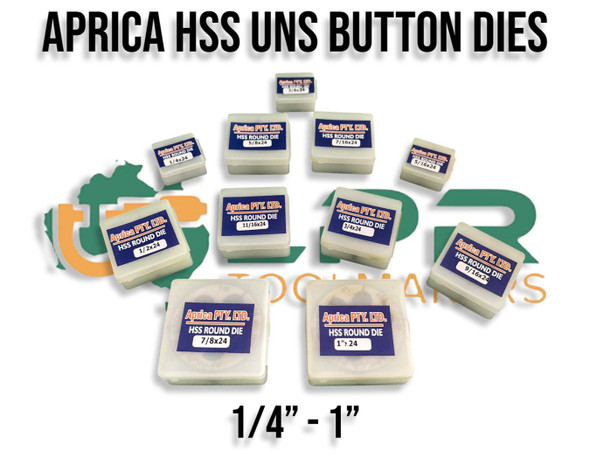 UNS Button Dies 24TPI HSS [1/4" - 1"] 