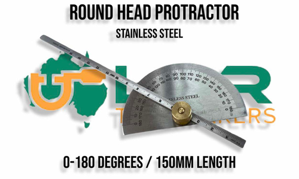 Round Head Protractor - Stainless Steel Australian supplier