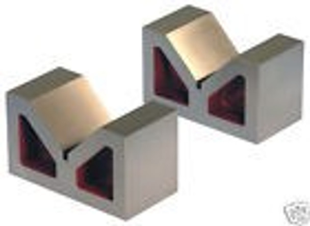 3" Vee Blocks [Matching Pair] - 75 x 56 x 31mm - Up to 70mm Round