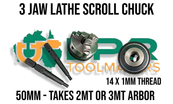 3 Jaw Lathe Scroll Chuck - 50mm