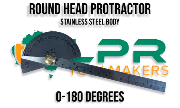 Round Protractor Rule. 0-180 Deg.