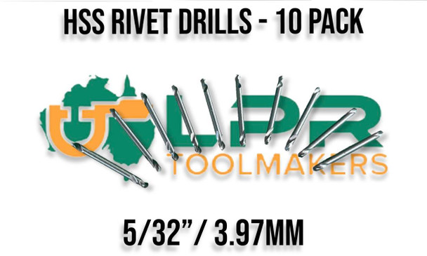 Double Ended Rivet Drills - [5/32" or 3.97mm] Pack of 10