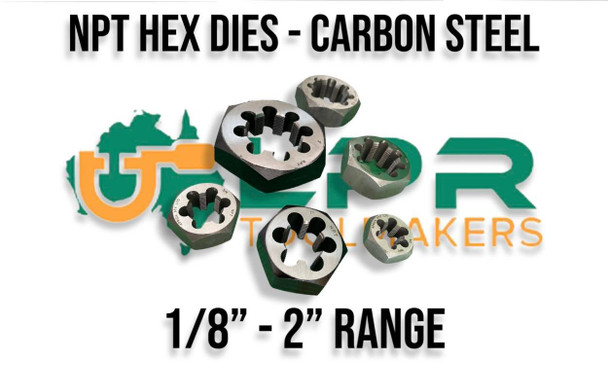 NPT Hex Die 1/8" to  2" (Sizes Inside) 