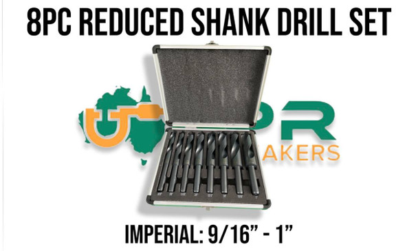 HSS Reduced Shank Imperial Drill Set (8pc) - 9/16" to 1"