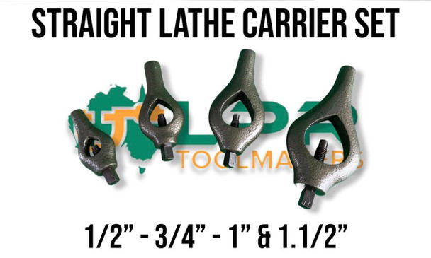 4pc Lathe Carrier Set (Straight) 1/2" - 1.1/2"