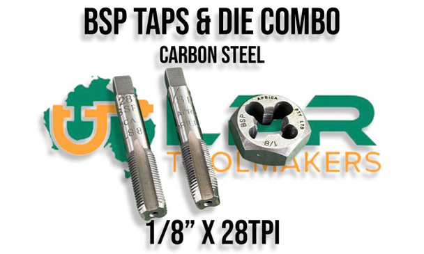 BSP (Parallel Pipe) Taps & Hex Die Set Combo - Sizes 1/8" to 4"