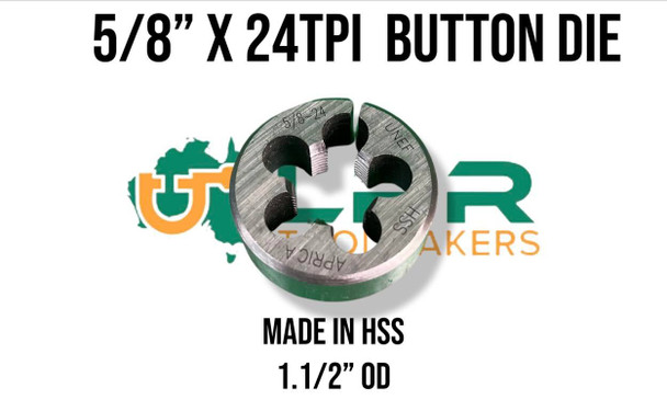 UNEF Button Die (HSS) - 5/8" x 24TPI | Special Thread 1.1/2" OD Aprica Branded