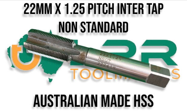 22mm x 1.25 Non Standard HSS Inter Tap (Australian Made)