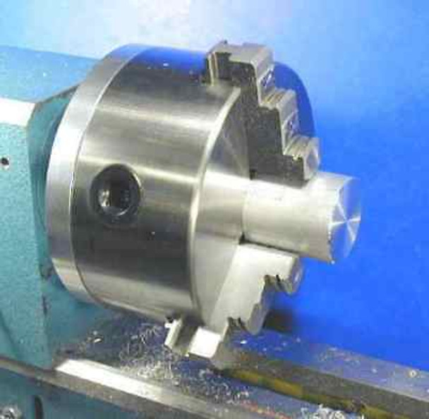 Revolving 3 Jaw Self Centering Chuck - 200mm OD mounted on 5MT Rotating Arbor