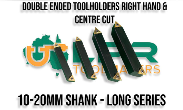 Lathe Tool Holder Long Series (Double Ended - Sizes 10 to 20mm) [Right Hand + Centre Cut]