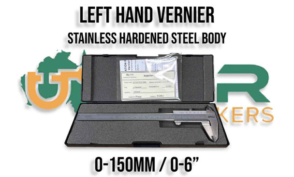 Vernier Caliper Metric & Imperial - Left Hand  0-150mm [0.02mm/0.005"]