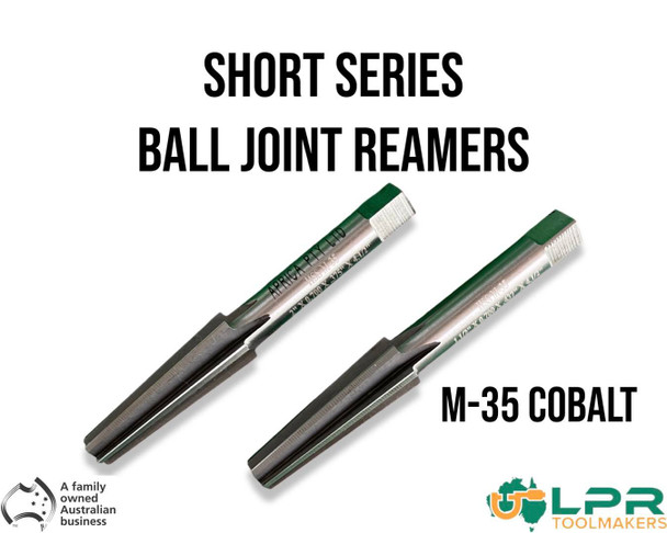 Short Series Ball Joint Reamer | Tapered Spiral Fluted Cobalt HSS (Sizes Inside)
