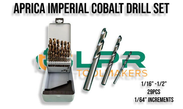 Cobalt Imperial Drill Set (29pc) - 1/16" - 1/2" [Choose enclosed or open Stand]
