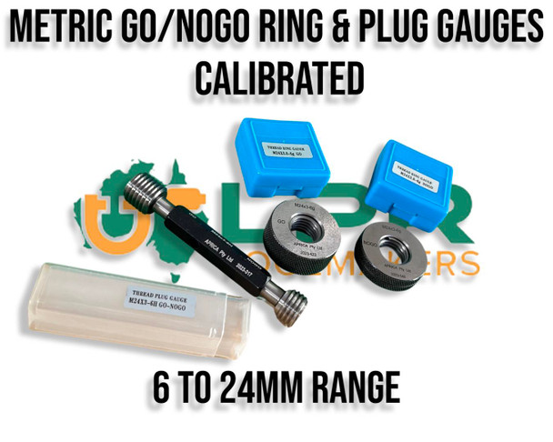 Metric No-Go Plugs & Gauges range. Calibrated outside of Australia. Range from 5 to 30mm. Supplied by LPR Toolmakers an Australian family owned business that imports high quality Calibrated Go & No-Go gauges in Metric, BSP, BSPT, NPT & UNF. Shipped from Melbourne, Victoria. 