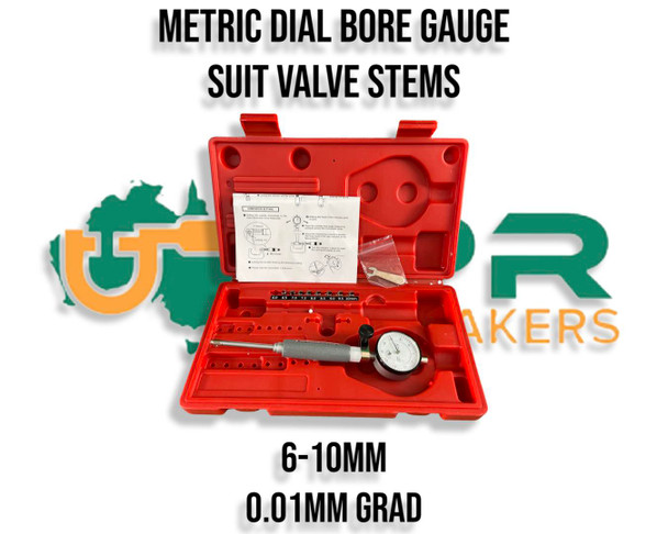 Valve Stem Bore Gauge Dial Indicator (6-10 range in 0.01mm increments) APRICA