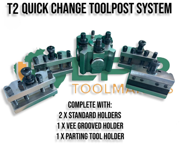 T2 Quick Change Toolpost 5pc System - Suits Larger Lathes