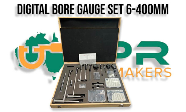 Digital Bore Gauge Set - 4-400mm Calibrated. Supplied by LPR Toolmakers an Australian family owned business that imports high quality Bore Gauges calibrated & non calibrated at affordable prices. Shipped from Melbourne, Vic. 