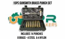Amarine Made 15-Piece Gunsmithing Tool Set – Brass Hammer & Punches, Barrel Wrench, Carry Case