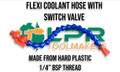 1/4'' Round Plastic Flexible Coolant Pipe Hose (With Switch Valve) 300mm