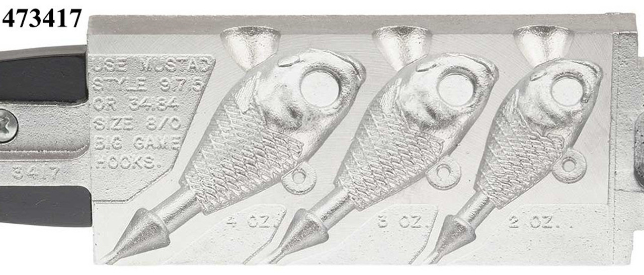 Vertical Jigging Minnow Mold ( 6 cavity ) Size: 1/4 and 3/8 oz