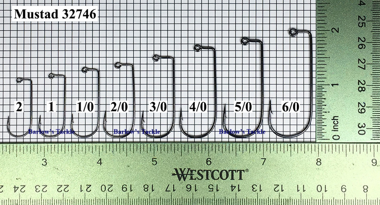 Mustad Jig Hooks Style 32746 NP-BN Sizes 6 - 6/0 - Barlow's Tackle