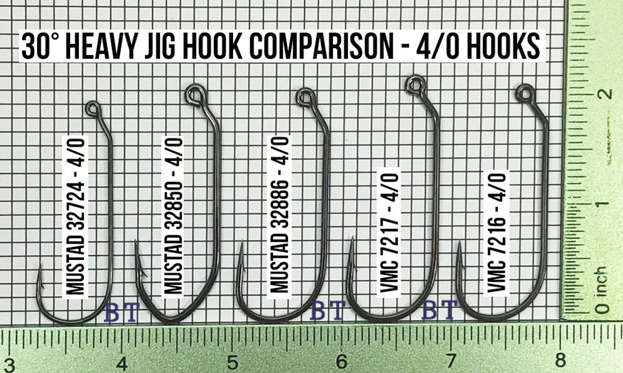 Mustad 32724NP-BN Jig Hook Sizes 4/0-5/0 - Barlow's Tackle