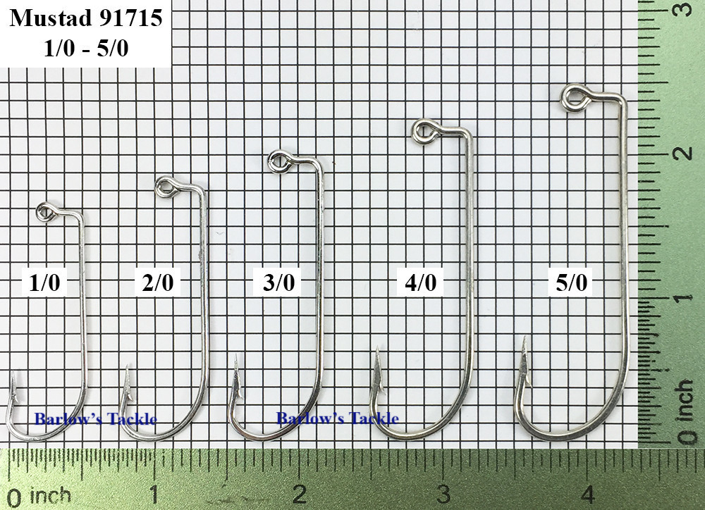 Mustad 91715 Jig Hook Sizes 1/0-9/0 - Barlow's Tackle