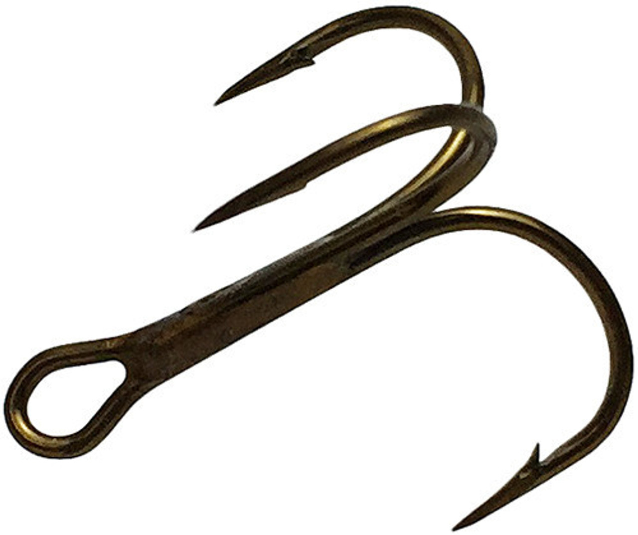 Mustad 35647 Round Bend Treble - Bronze - 6