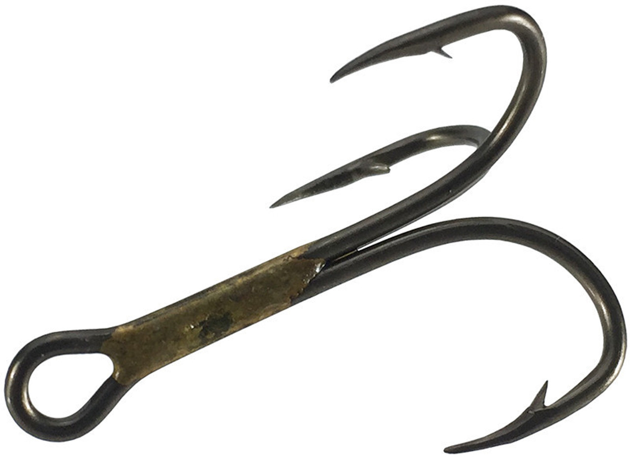 5 Eagle Claw Bronze 2x Treble Fish Fishing Hooks Size 2 374a 374