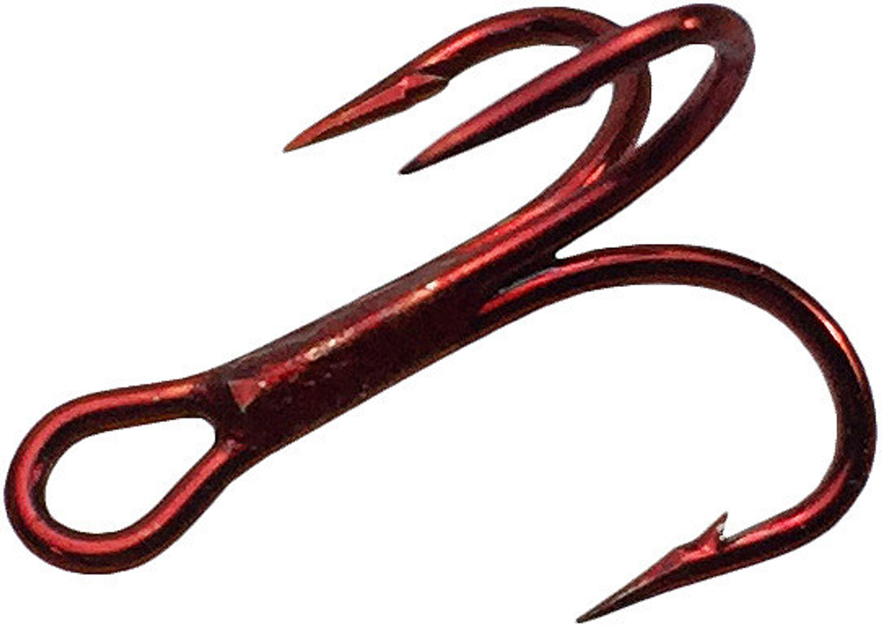 Mustad Triple Grip Treble Hook - Red