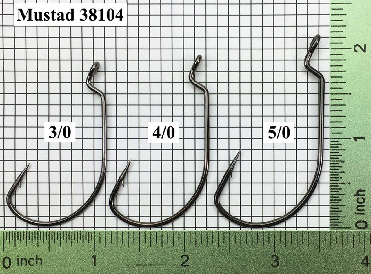 Mustad 34042NPBLN Worm Hooks (Size: 2, Pack: 15) [MUST34042NPBLN