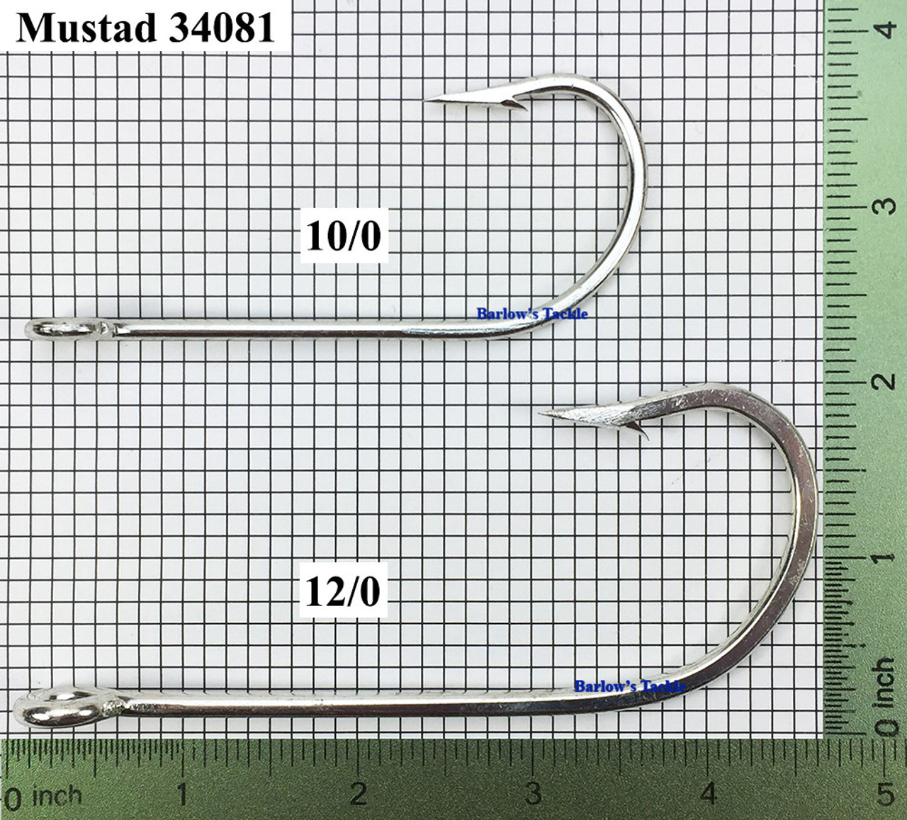 Mustad 34081 Hooks Sizes 10/0, 12/0 - Barlow's Tackle