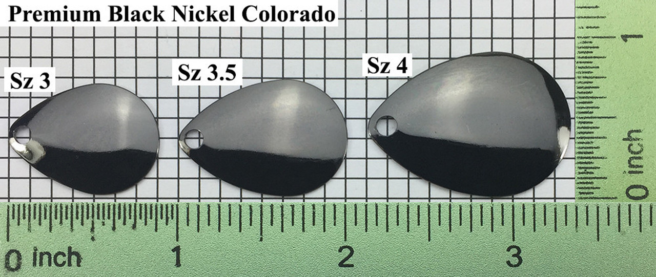 Premium Black Nickel Colorado Blades Smooth Finish Sizes 3 - 4 - Barlow's  Tackle