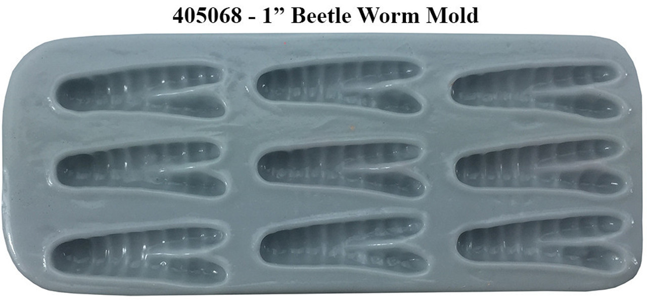 Beetle Body Worm Mold - 1, 1.75, & 3 - Barlow's Tackle