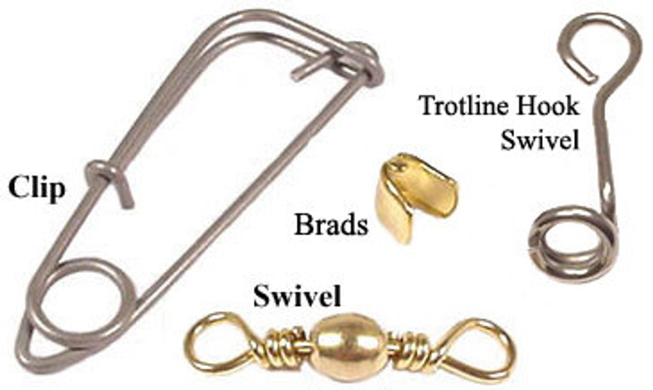 Magic Bait 100' Trotline With Hanger Head Type Clips 4/0 Fish Hooks Leader  Line