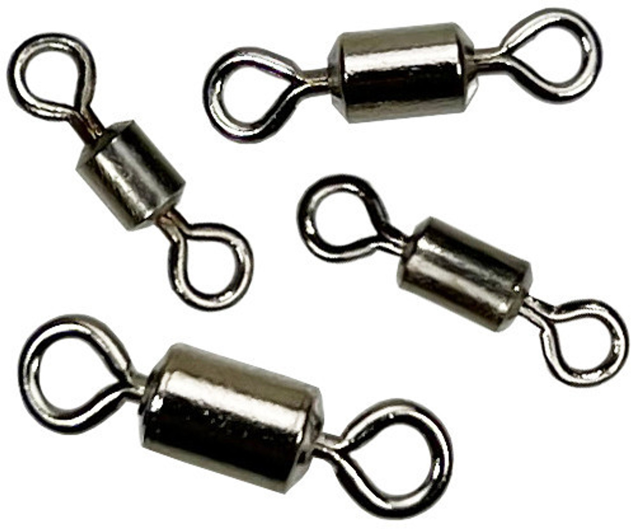 Bulk Roller Swivels - Nickel Plated Sizes 14, 12, 10, 7 - Barlow's Tackle