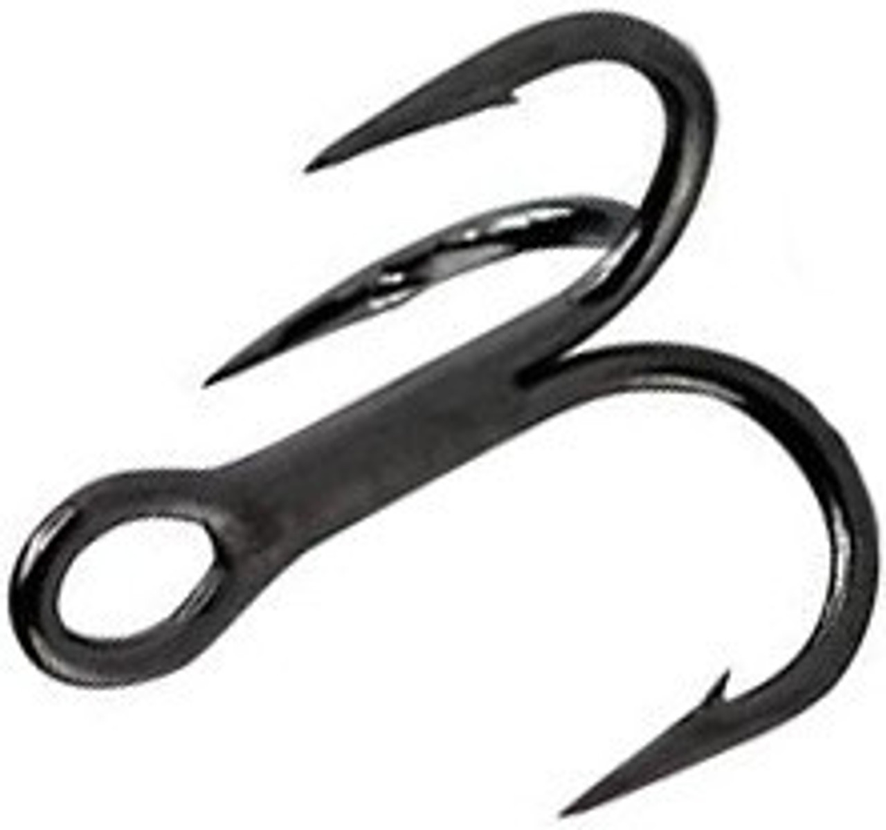 (50) VMC SHORT-SHANK 1X TREBLE HOOKS (SIZE 12) BLACK (9651BN) BULK 9651 