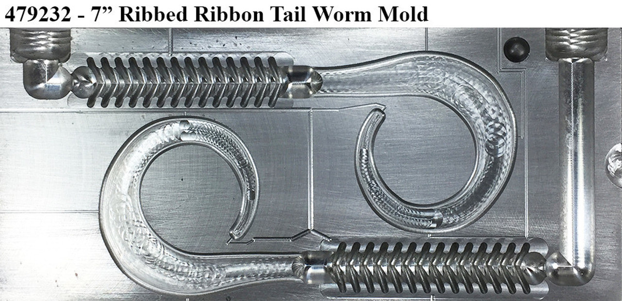 Do-It CNC Ribbed Ribbon Tail Worm Molds - Barlow's Tackle