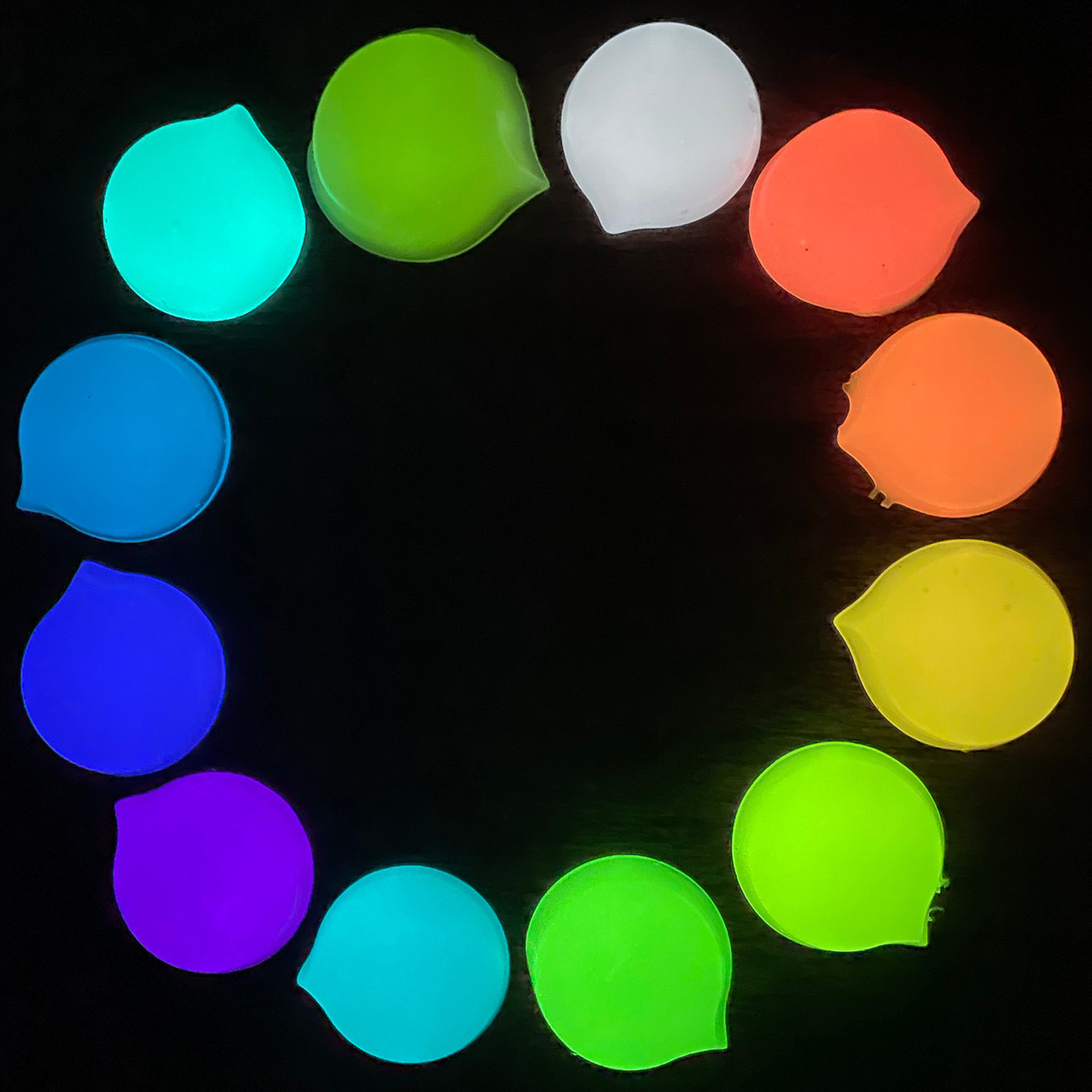 ACRYLIC RODS 4 SIZES & 5 COLOURS LIGHT EMITTING FLUORESCENT GLOW