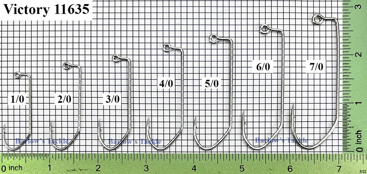 Victory 11635TN Jig Hook Sizes 1/0 - 7/0 - Barlow's Tackle