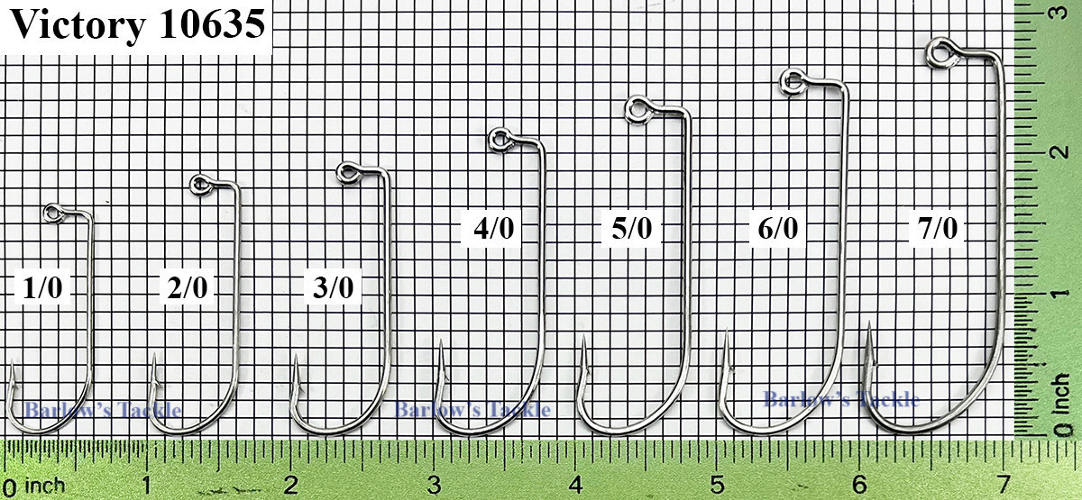 Victory 10635TN Jig Hook Sizes 1/0 - 7/0 - Barlow's Tackle