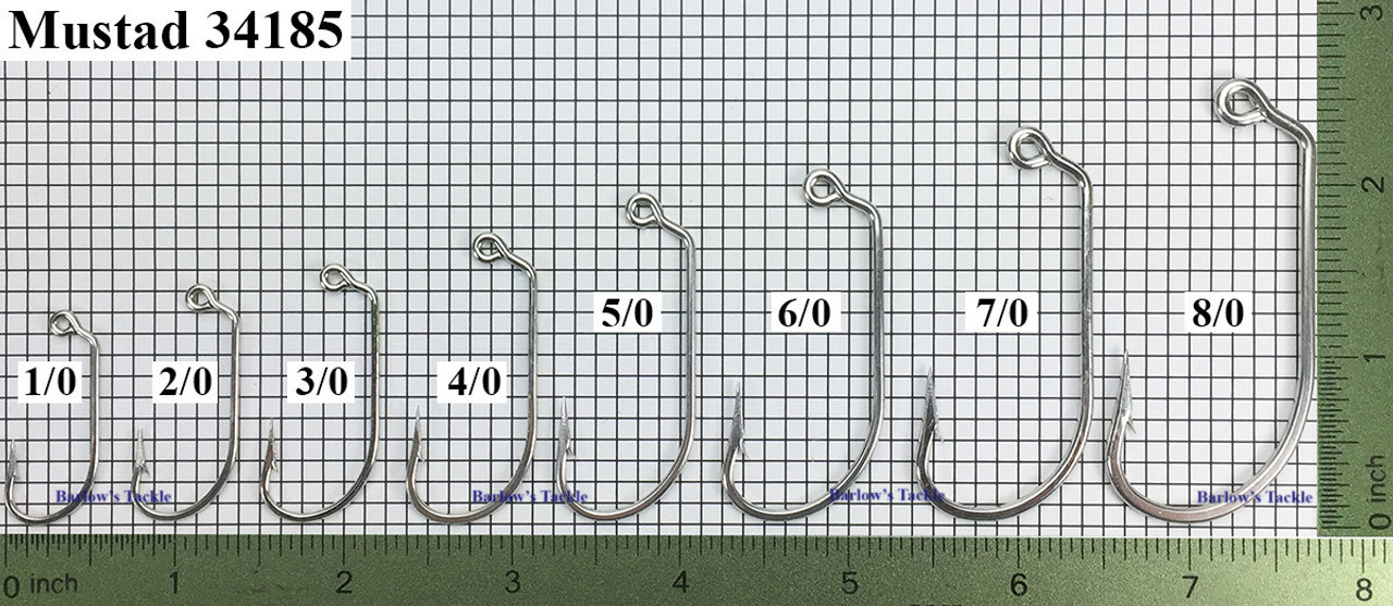 Mustad 34185DT Jig Hook Sizes 1/0-8/0 - Barlow's Tackle