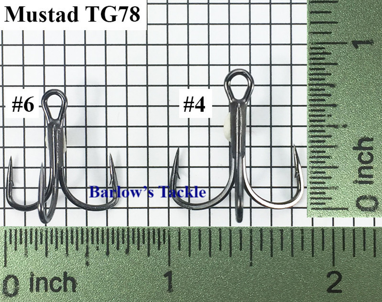 Mustad KVD Grip treble-Bn Hooks Size 4 TR78-BN-4-06K